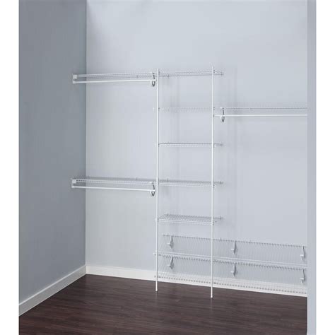 Closetmaid Superslide 5 Ft To 8 Ft 129 In D X 96 In W X 863 In H White Ventilated Wire