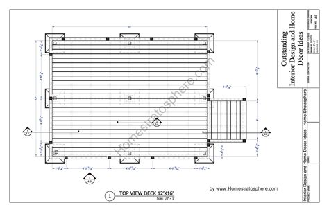 Free 12 X 16 Deck Plan Blueprint With Pdf Document Download