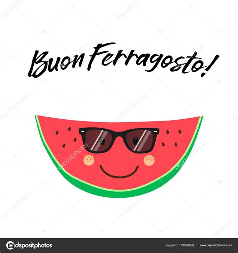 Ferragosto, il significato e l'origine della festa. Милая открытка Buon Ferragosto итальянский летний отдых ...