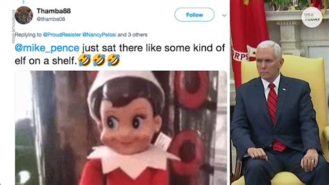 Twitter Pokes Fun At Pence As Elf On The Shelf
