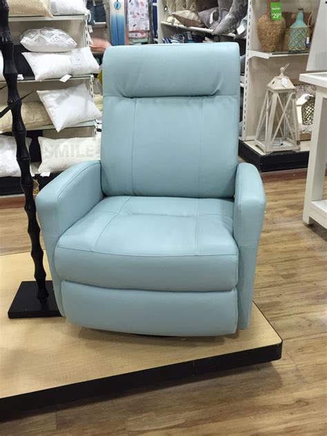 Shop leather swivel chair at horchow, and browse our fantastic selection of luxury home furnishings, elegant decor, gifts & more. Home Goods leather recliner in light blue. | Sofa ...