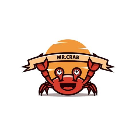 Premium Vector Vector Logo Illustration Crab Mascot Cartoon Style