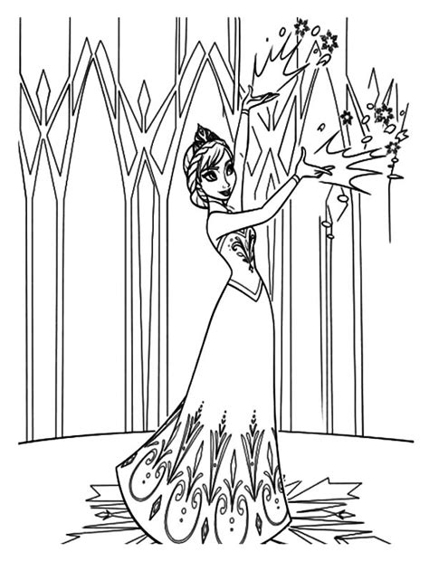 Elsas Castle Coloring Pages Sketch Coloring Page