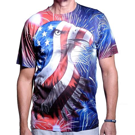 Usa American Flag Sublimation Mens T Shirt