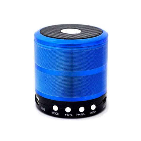 Ws 887 Mini Speaker Metal 5 Colour Fmauxbluetoothsd Cardusb