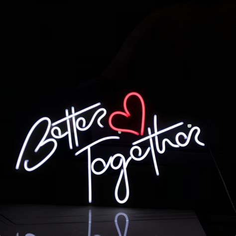 Better Together Neon Sign Wedding Decoration Led Neon Etsy