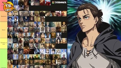 Todos Los Personajes De Shingeki No Kyojin Tier List Youtube