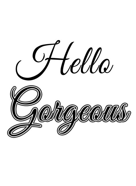 Hello Gorgeous Sign Printable Quote Bonus Included Nurse Tote Bag