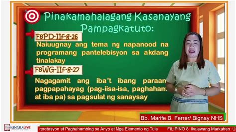Grade 8 Filipino Q2 Pagbibigay Interpretasyon At Paghahambing Sa Anyo