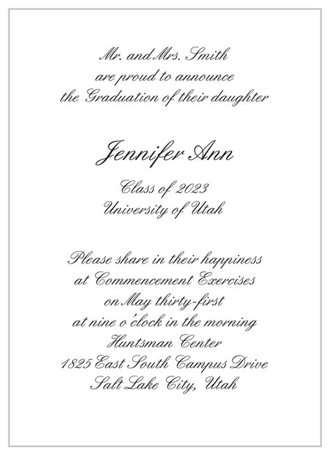 Traditional Elegance Graduation Invitations By Basic Invite