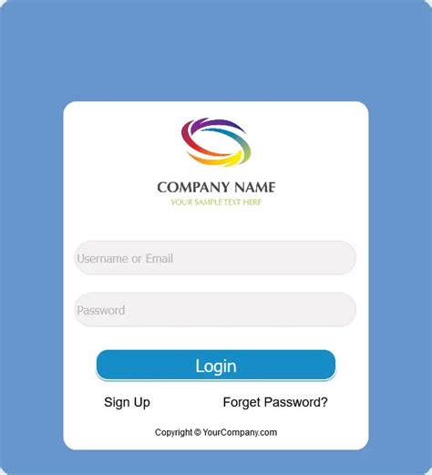 Simple Login Page Design In Html With Source Code Tutorial Pics