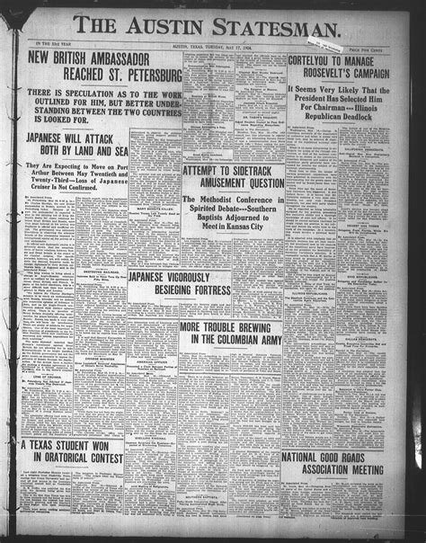 The Austin Statesman. (Austin, Tex.), Vol. 33, Ed. 1 Tuesday, May 17
