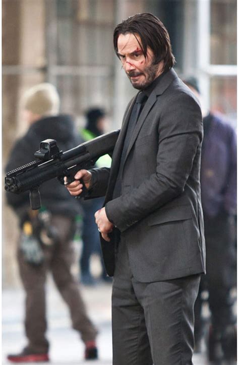 John Wick Suit Keanu Reeves Charcoal Grey Suit Movies