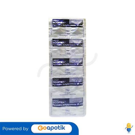 SCOPMA 10 MG KAPLET Kegunaan Efek Samping Dosis Dan Aturan Pakai