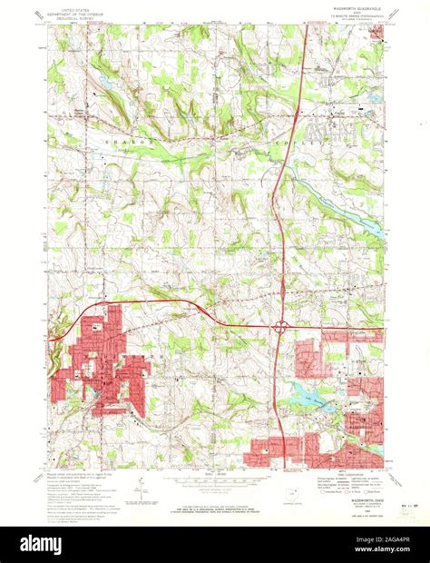 Map Of Wadsworth Ohio Hi Res Stock Photography And Images Alamy