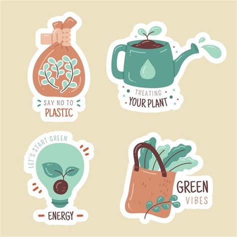 Download Hand Drawn Ecology Badges Collection For Free Ecology