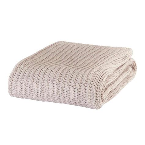 Chunky Knit Natural Throw X Cm Knitted Throws Chunky Knit Throw