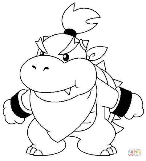 Ausmalbild Junior Bowser Ausmalbilder Kostenlos Zum Ausdrucken