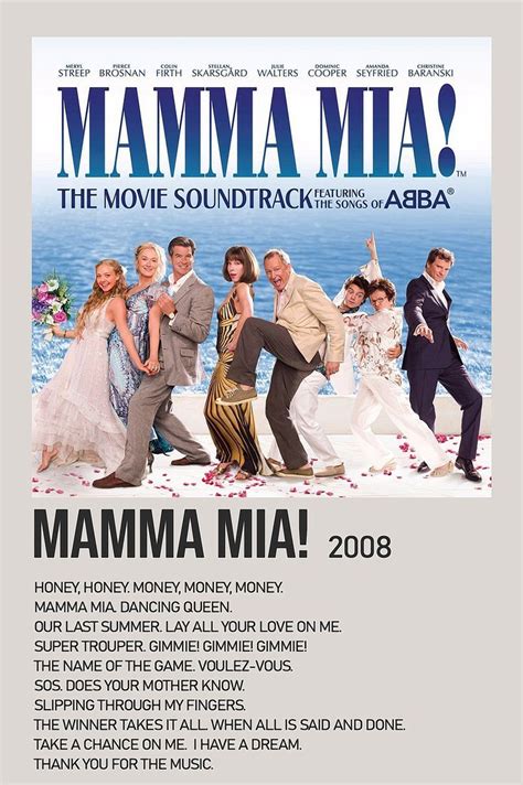 mamma mia mia 3 music film music albums album songs film polaroid music album covers