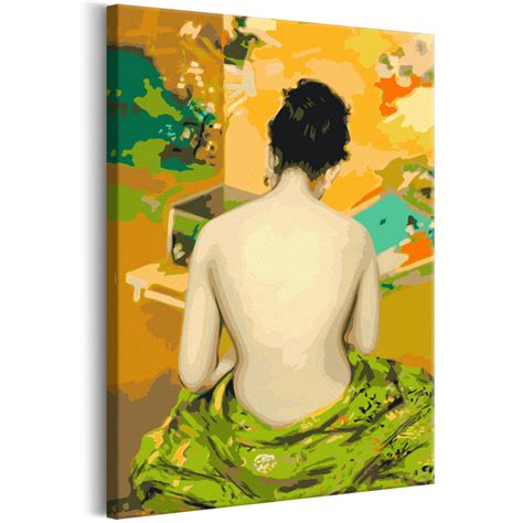 Malowanie Po Numerach Back Of A Nude Zestaw Dla Doros Ych Do Samodzielnego Malowania Obraz W