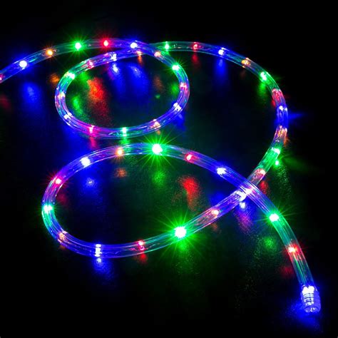 100 Multi Color Rgb Led Rope Light Home Outdoor Christmas Lighting