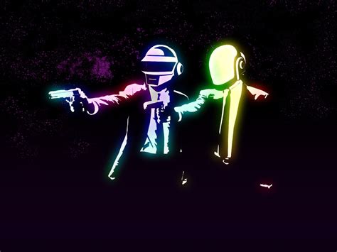 Masaüstü Neon Müzik Neon Imzası Daft Punk Işık Karanlık Sembol