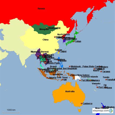 Asia Pacific Rim Map