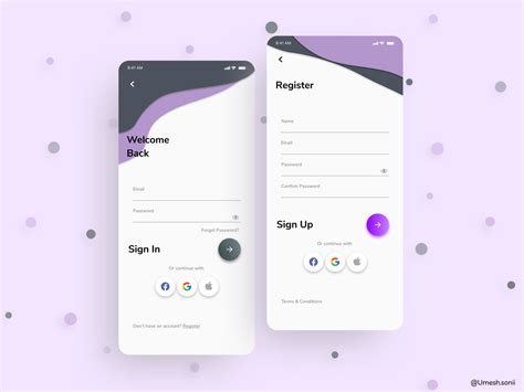 Sing Inregister Ui Design By Umesh Soni On Dribbble