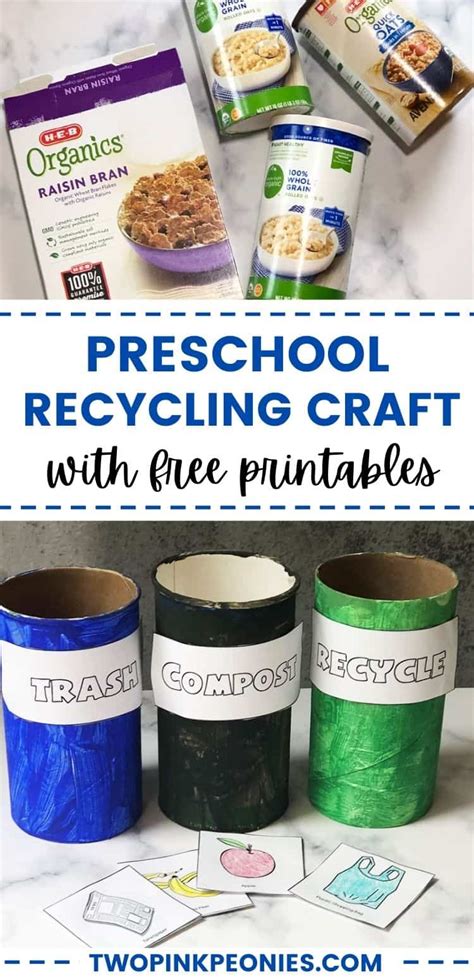 Recycling Activity For Preschoolers With Recycled Items