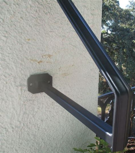 Hand rails shall be provided at the top of both sides of each ladder and recessed steps and shall extend over the coping or edge of the deck. 1 to 2 Step Modern Design Wrought Iron Grab Rail Stair ...