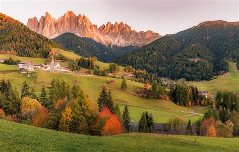 Autumnal Perfection Funes Valley Trentino Alto Adige Italy