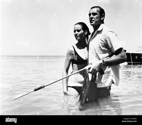 Thunderball From Left Claudine Auger Sean Connery 1965 Stock Photo