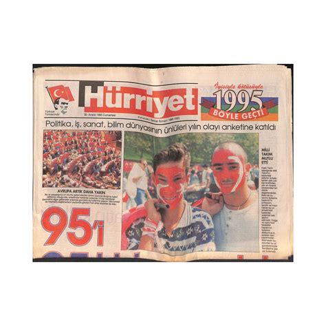 Gökçe Koleksiyon Hürriyet Gazetesi 30 Aralık 1995 Milli Fiyatı