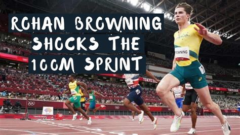 Mens 100m Sprint Round 1 Australian Rohan Browning Wins Youtube