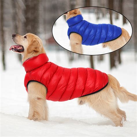 Warm Winter Dog Clothes Vest Reversible Dogs Jacket Coat 3 Layer Thick