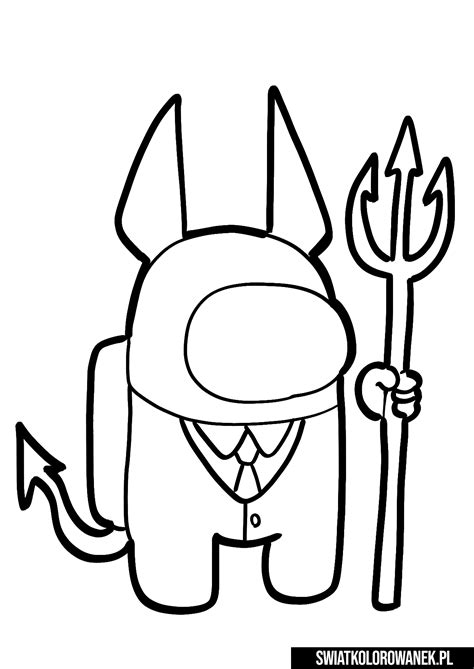 Among Us Devil Coloring Page How To Draw Among Us Devil