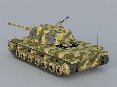 German Tiger Tank 3d Model 3d Studio Files Free Download Modeling