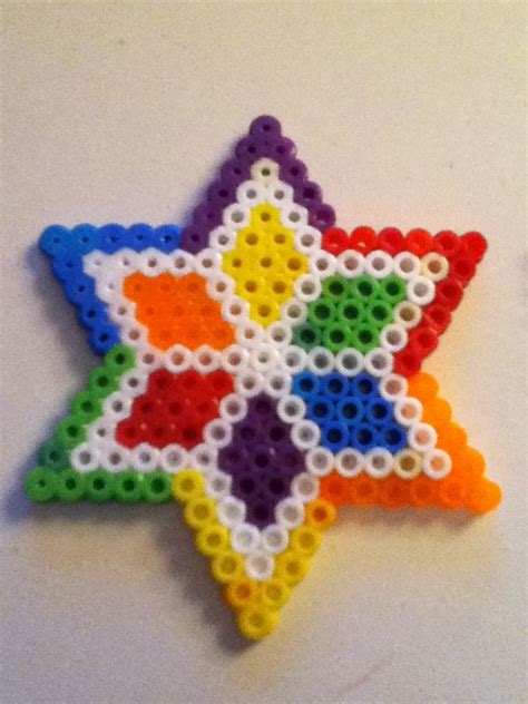 Perler Bead Rainbow Star By Yinlizzy On Deviantart Melty Bead Patterns Easy Perler Bead