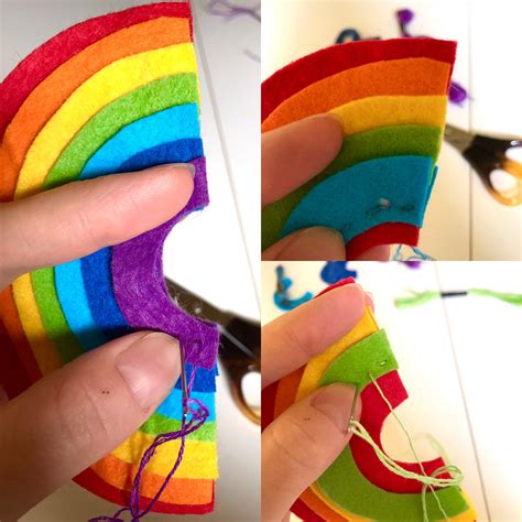 Rainbow Sewing Kit Felt Decoration Diy Craft Kits For Kids Etsy Canada