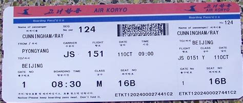 Skyscanner is simple and fast. Air Koryo Airline Ticket North Korea | I photographed my ...