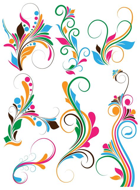 Elegant Floral Swirls For Design Projects
