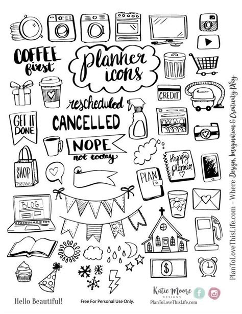 Bullet Journal Dibujos Para Hogar Planner Doodles Planner Icons Plan