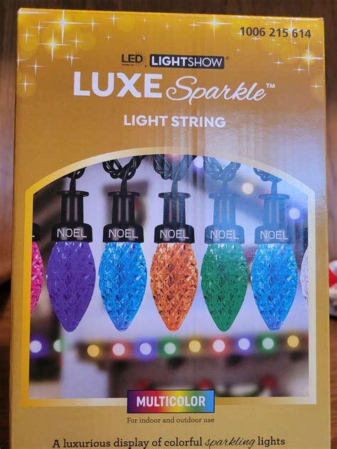 Gemmy Led Lightshow Luxe Sparkle C9 Multi Color Light String 24 Lights