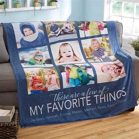 My Favorite Things Personalized 50x60 Fleece Photo Blanket Mothers