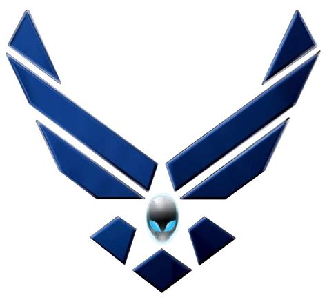 Air Force Alien Blue Wings Insignia Digital Art By Geno Walker