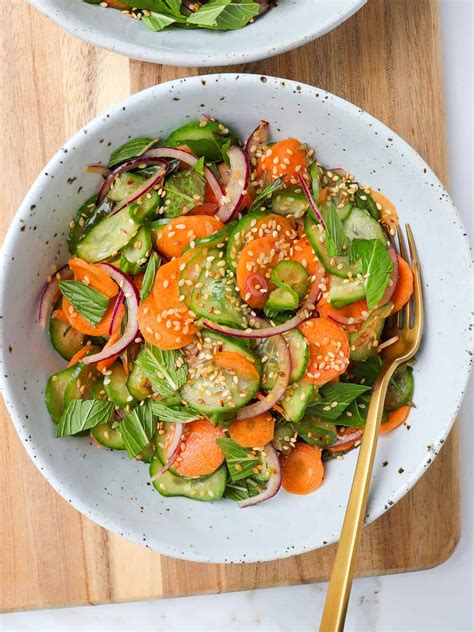 Sesame Carrot And Cucumber Salad Goodness Avenue