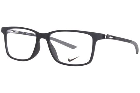 Nike 145 001 Eyeglasses Mens Matte Black Full Rim Rectangle Shape 53 16 140