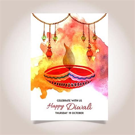 Watercolor Diwali Poster Template Download On Pngtree Diwali Poster