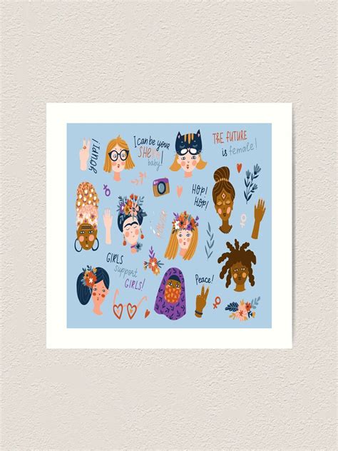 Sticker Set Of Women Of Different Nationalities And Religions Cute
