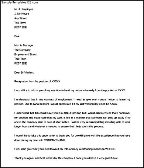 This was a difficult decision to make given that i had only pleasant memories throughout my working period. Notice Period Letter Format - Sample Resignation Letter